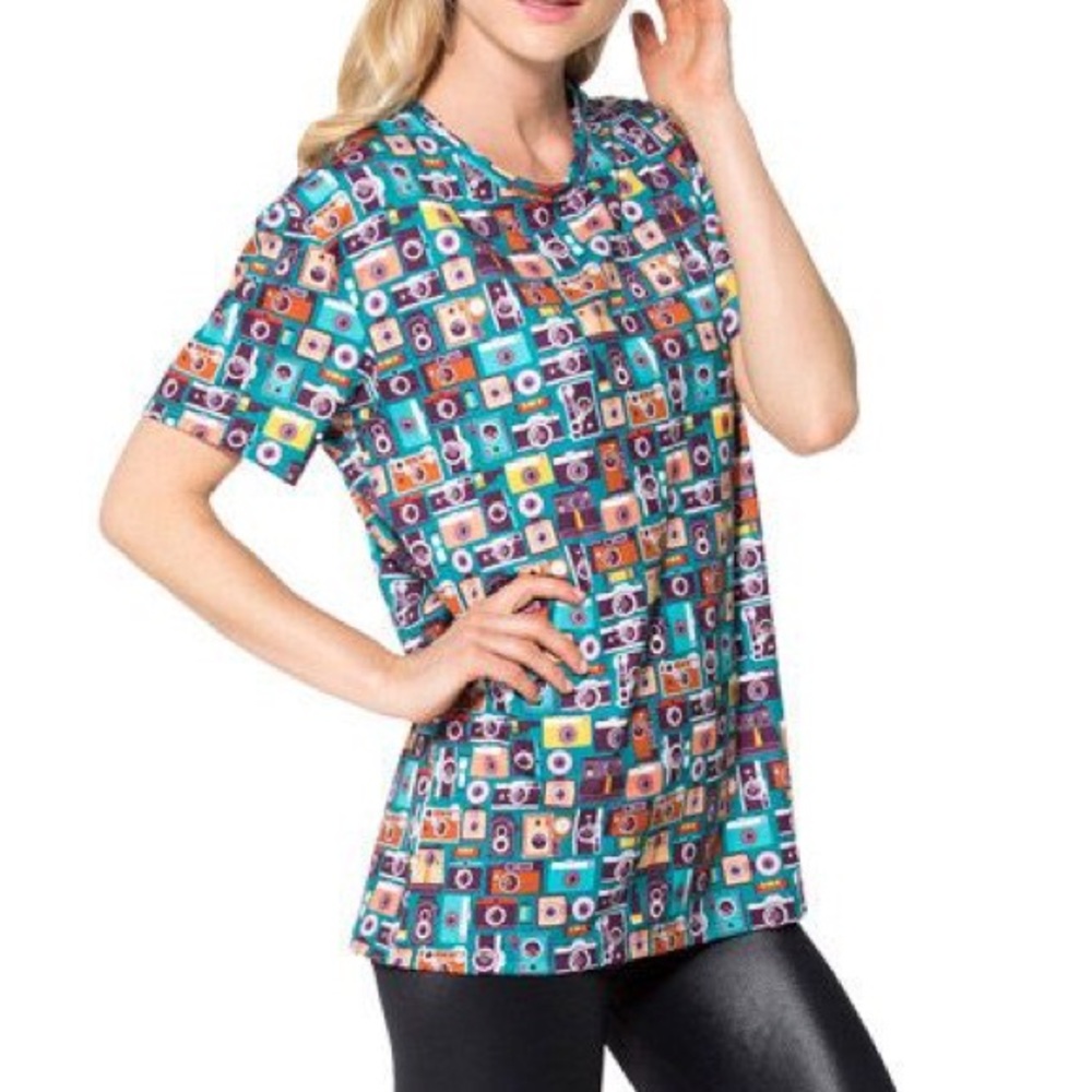 Blackmilk Vintage Camera Print LA Tee Unisex Shirt T-Shirt M